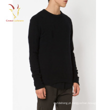 Nova camisola de algodão dos homens Crewneck caxemira pulôveres pulôveres camisola de malhas